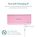ROMOSS Sense 4 10400mAh Power Bank, 2-Port External Battery Packs Portable Charger with 2.1A / 1A Output Power LED Indicator for iPhone 7 / 7Plus, iPad, Samsung Galaxy S7 and More - Pink