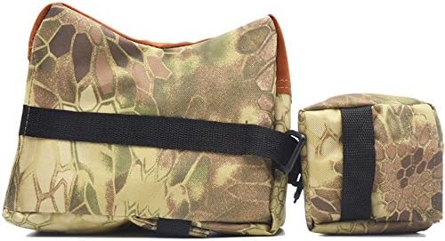 USA Laspur Python Camouflage Tactical Shooting Gun Rest Bench Front &amp; Rear Sand Bag Combo Set For Outdoor Shooter Hunter Hunting Rifle-Unfilled