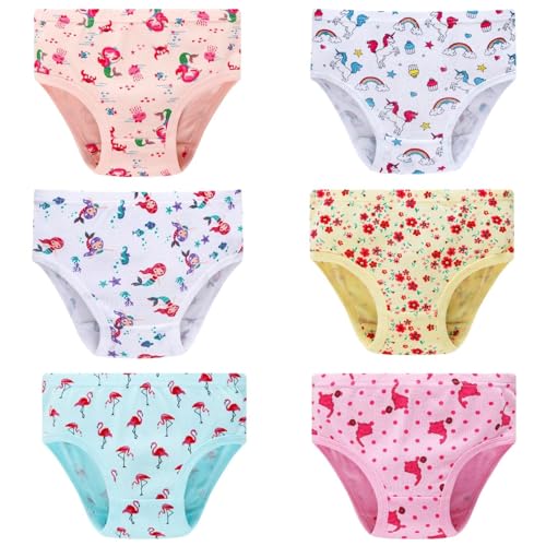 Family Feeling Girls' 100% Cotton Underwear - Comfortable & Breathable Panties for Kids