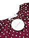 Arshiner Kids Girl Elastic O-Neck Short Sleeve Polka Dot Heart Pocket Pullover Dress