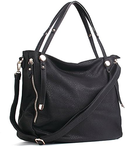 WISHESGEM Women Handbags PU Leather Tote Shoulder Bags Satchel Zipper Cross Body Bags