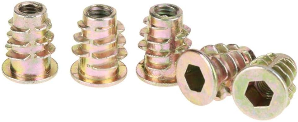 50Pcs Nuts M5*13 Type Threaded Hex Drive Head Zinc Alloy Wire Furniture Hex Socket Screw For Wood Insert Assortment Kit - Image 4