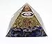 Orgone Pyramid Energy Generator – Third Eye Chakra Symbol Orgonite Lapis Lazuli Crystal Pyramid with Brass Metal - Chakra Balancing-Healing-Meditation-Yoga