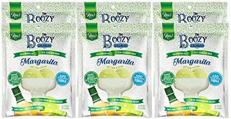The Boozy Creamery Alcoholic Ice Cream Mix, Margarita, 6-pack (six 90 gram pouches)