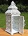 Vela Lanterns Temple Moroccan Style Candle Lantern, White, Small
