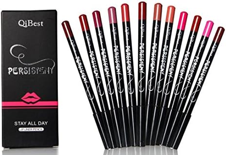 12PCs/ Colors Lip Liner Pencil Waterproof Smooth Matte and Longlasting Ultra Fine set (Pack Of 12 Different Style to Choose) Retro Red and Pink (12 Color(Retro Red and Pink))