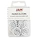 JAM Paper Papercloops - Round Circular Paperclips - White - 50/pack