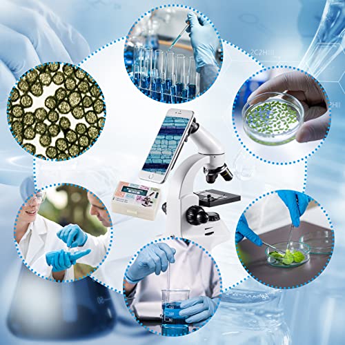 2000X Professional Optical Microscope, Biological Compound Monocular Microscopes for Children and Students and Adults