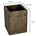 MyGift Rustic Coffee Brown Solid Wood Kitchen Countertop Utensil Holder, Cooking Utensil Crock and Flatware Storage Caddy