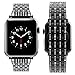 Wearlizer Compatible Apple Watch Band Women 38/40/41/42/44/45/49mm Crystal Rhinestone Diamond Band Luxury Stainless Steel Metal Bracelet Strap for iWatch Ultra Series 10 9 8 7 SE 6 5 4 3 2 1
