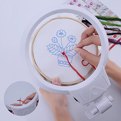 image for JUOIFIP Large Hands Free Magnifying Glass Folding & Hand held Jumbo 5.