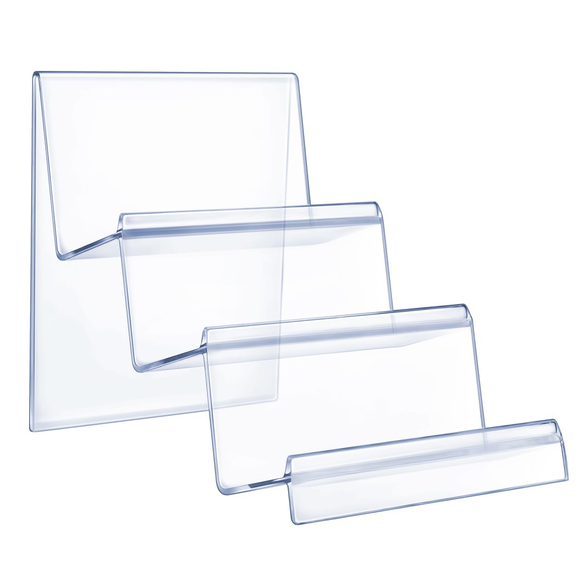 Cabilock Acrylic Clear Desktop Wallet Storage Rack Shelf Wallet Display Stand Holder Purse Handbag Organizer Decoration (3 Tier)