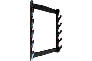 Kodeqian katana Sword Wall Mount Holder 5 Tier Velvet Padded Samurai Sword Display Rack Wakizashi Sword Stand Zoro Animation Sword Display
