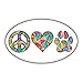 Peace Love Paw Sticker Colorful Dog Heart Decal by Megan J Designs™ - Laptop Window Car Decal Vinyl Sticker