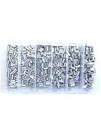 Mini aluminio ovalado Kit de crimpado 100pcs 1.1,1.3,1.5,1.7,2.0,2.2 mm.