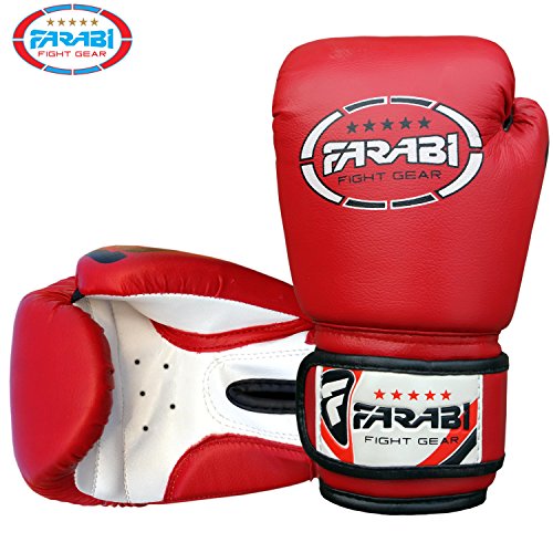 Farabi-Sports-Guantes-de-boxeo-para-nios-piel-sinttica-113-g-color-rojo