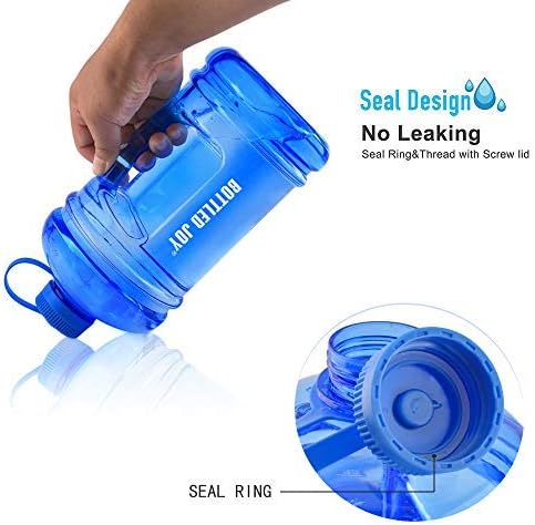 Blue BPA-free water bottle priced at $11.99.