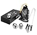 Stainless Steel Whiskey Stones | 4 Piece Whisky Chilling Stones for Liquor, Scotch, and Spirits | 4 Drink Cubes with Tongs, Drawstring Case and Luxurious Box | Reusable Beverage Cooling Rocks
