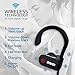 Bluetooth headphones - Wireless headphones - Wireless earbuds w IPX7 earhook USB Mic HD Stereo - Workout Headphones - Running Headphones - Sport Headphones - small handfree black earbuds for women men