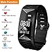 Willful Fitness Tracker, Fitness Watch Heart Rate Monitor Watch Pedometer Waterproof with Step Counter,Calories,Sleep Monitor,Alarms,Music Control,Call SMS SNS Notice for Men Women Kids Black