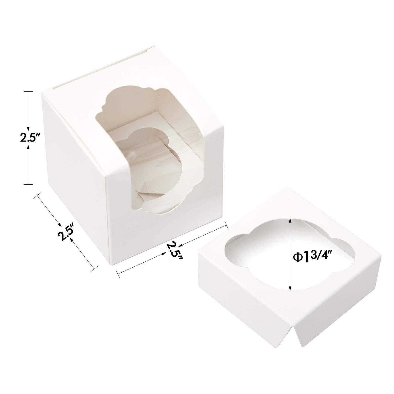 Yotruth White Mini Cupcake boxes Single 2.5\