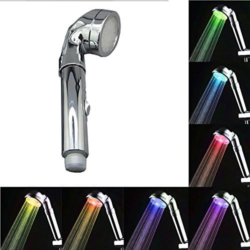 AnGeer Shower Head, LED Handhole Showers 7 Colors Changing with Switch