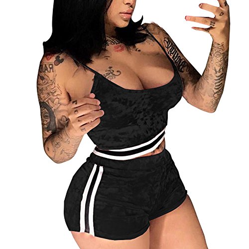 Nevera Ladies Rompers,Womens V Neck Solid Colored Short Rompers Cute Home Jumpsuit (XL, X-Black)
