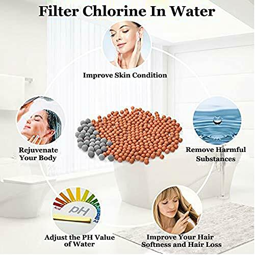 LED Shower Head with High Pressure, Handheld Showerhead with Shower Filter, Water Saving, 7 Colors Changing Automatically, for Hard Water Repair Dry Skin and Hair, No Batteries Need, No Hose (7-Color)