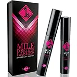 FUCHSIA Line 3D Fiber Lashes Mascara - Best Eye Lash Lengthening Makeup Fibers and Black Gel Set - The Benefit of Voluminous Eyelashes Without Falsies or Extensions