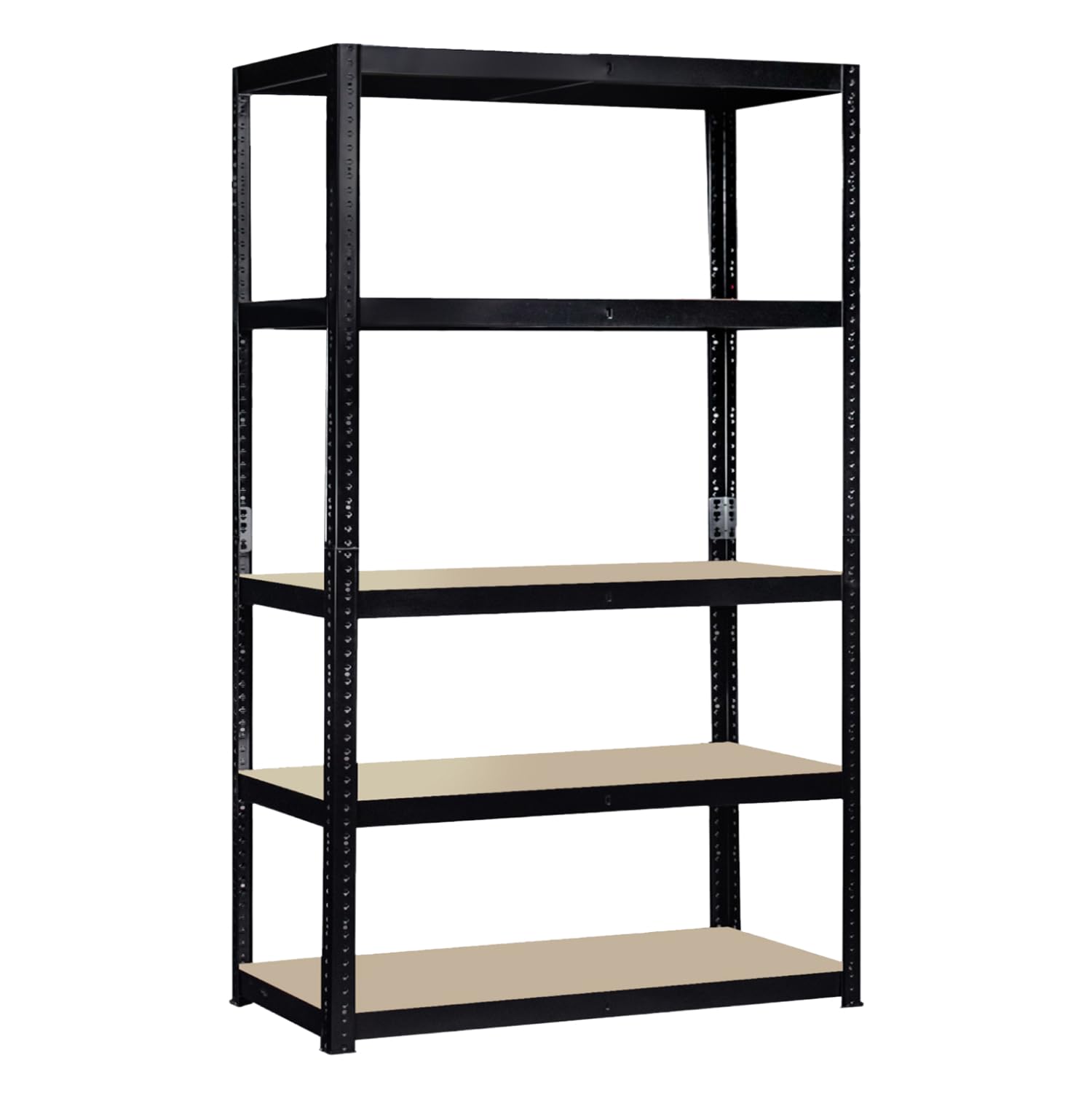G-Rack 5 Bay Shelving Unit 180cm x 90cm x 30cm - Black 5 Tier Basement Storage - 175kg Load Weight Per Tier, 875kg Per Rack - 180cm Shelf, Commercial Shelving Unit, Garage and Van Racking โ image 1