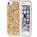 iPhone 7 Case, iYCK Luxury Bling Glitter Sparkle [Gold Foil Embedded] Transparent Flexible Soft Rubber Gel TPU Protective Shell Hybrid Bumper Case Cover for Apple iPhone 7 4.7inch - Gold