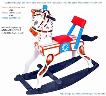 CRAFT HOUSE Wooden Rocking Horses (White)