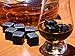 WHISKEY ROX - BLACK WHISKEY STONES (Set of 9) - Natural Polished Black Granite Stone - Reusable Scotch Rocks - Premium Whisky Chilling Cubes - Better Than Ice - BONUS: Gift Box+Velvet Pouch