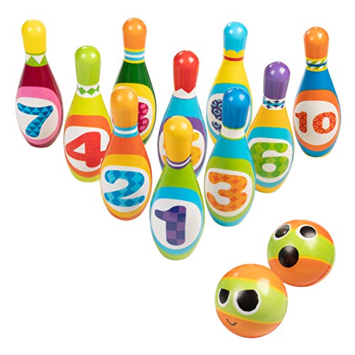 image for Juvale Kids Foam Toy Bowling Playset for Toddlers and Early Developmen