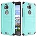 Huawei Sensa 4G LTE [Straight Talk] H710VL H715BL / Honor 5X Armor Case Heavy Duty Brushed Metal Metallic Finish Slim Fit Shock Impact Dual Layer Protection Hybrid TPU Hard Case (Teal)