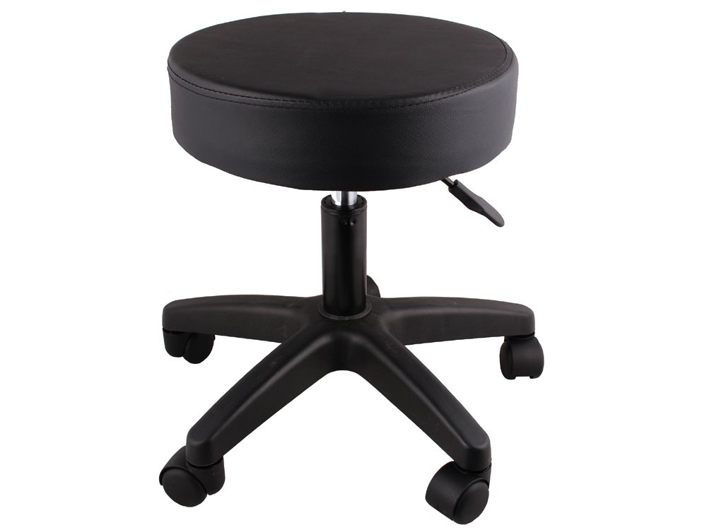 TMS Adjustable Black Tattoo Salon Stool Hydraulic Rolling Chair Facial Massage Spa: Beauty