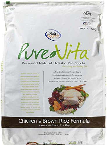 TUFFY'S PET FOOD 131630 Tuffy Pure Vita Chicken and Brown Rice Dry Food for Dogs, 25-Pound