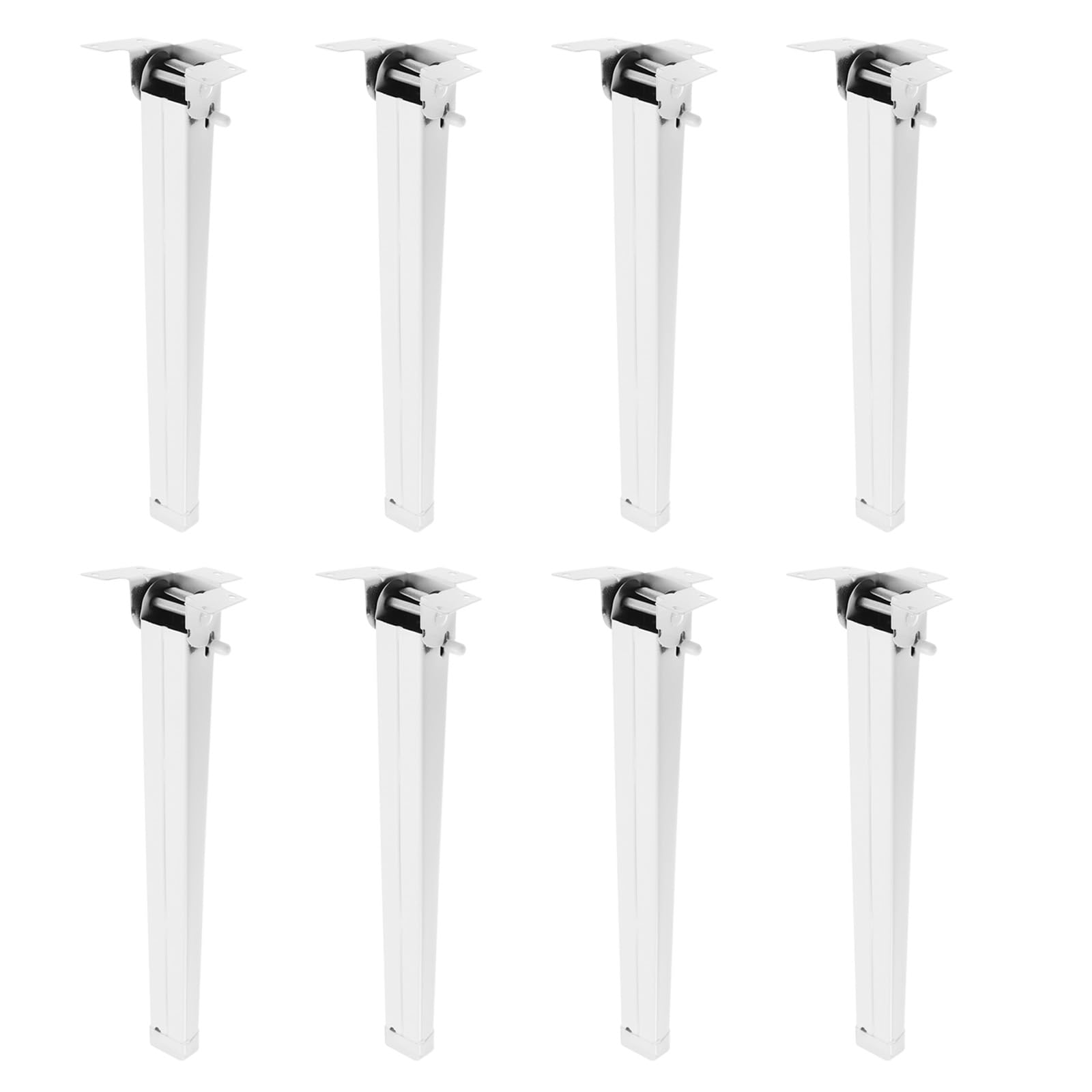 YOKIVE 8 Pcs Folding Table Legs, Foldable Carrying Anti-Skid Table Legs, Great for Chair Modification Replacement (White, 11 Inch)