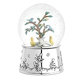 Reed & Barton Quilted Rabbit Musical Snowglobe