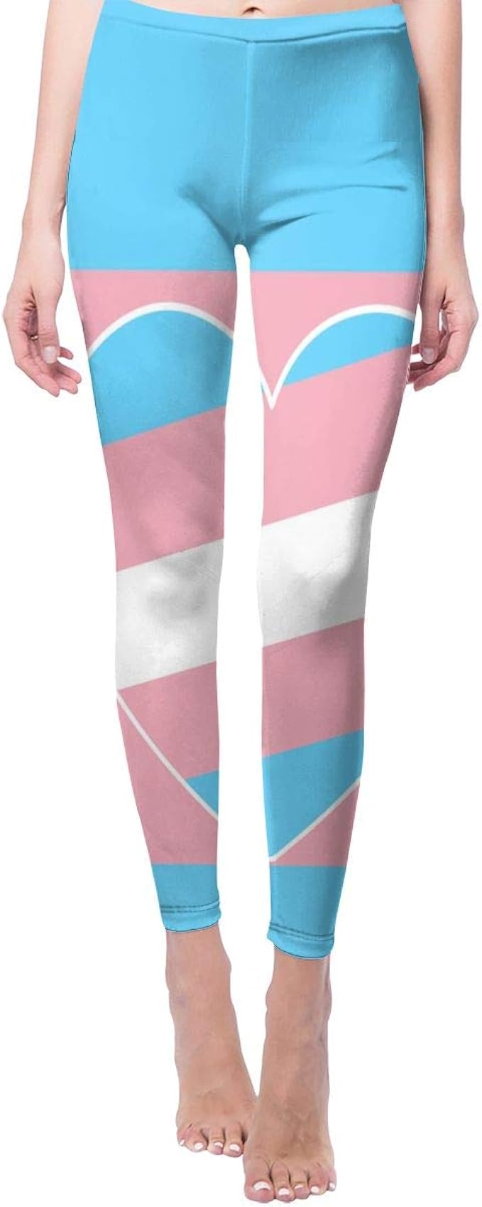 Suining Women&rsquo;s Transgender Flag Stretchy Pants Athletic Yoga Leggings