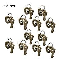 TTBD Mini Bronze Heart Lock, 12Pcs Vintage Heart Shaped Padlocks Key Locks Included 24 Keys