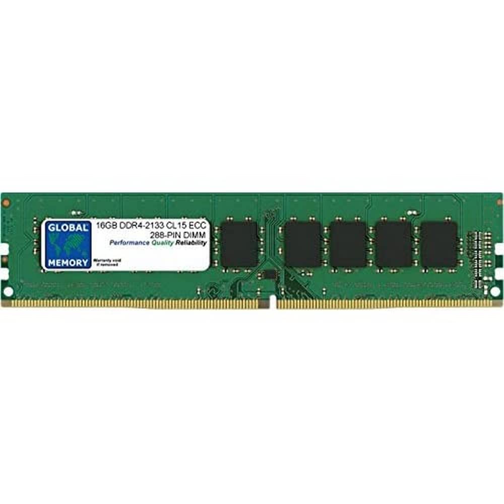 16GB DDR4 2133MHz PC4-17000 288-PIN ECC DIMM (UDIMM) MEMORY RAM COMPATIBLE WITH SERVERS/WORKSTATIONS/MOTHERBOARDS (*NOT FOR PCs*)