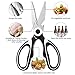 Homga Utility Kitchen Scissors, Multipurpose Stainless Steel Heavy Duty Sharp Shear Scissors (black)