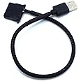 2 Pack USB to 4-Pin Molex Fan Power Cable, 5V USB Port to 12V Molex Computer PC Fan Adaptor Connector Cable Cord Wire