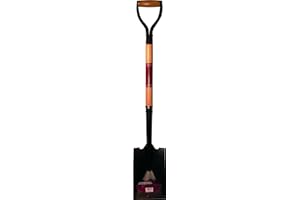 Pro-Yard 130646 Forged Steel Garden Spade with 39-1/2-Inch Wood Shaft and D-Grip Handle
