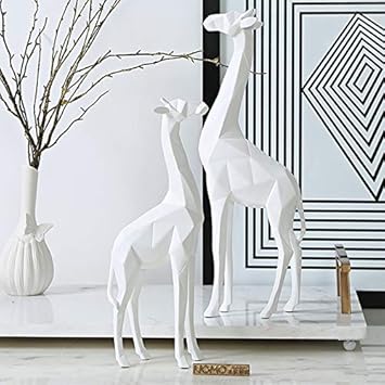 Amazon Com Statues Figurines Sculptures Resin Geometric Modern Giraffe Sculpture Abstract Retro Figures Like Figurine Home Decor Crafts Ornaments Living Room Bedroom Model Room Study Statues Ornaments Great Furniture Decor statues figurines sculptures resin