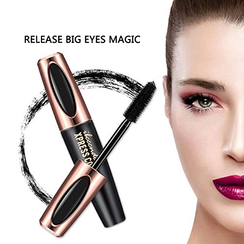 4D MascaraÂ Eyelash Cream and Tattoo Eyebrow Pencil Set, Waterproof Eyebrow Pen with Micro-Fork Tips, Natural Thickening Curling Mascara, Beauty Make up Set Must