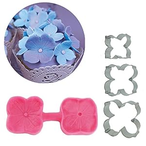 Image of Hydrangea Multi Set - Silicone mold & Cutters - Blossom Sugar Art
