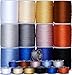 50wt Cotton Thread Mixed Colored Long-Staple Cotton Sewing Thread Spool, Serger Thread Set -12 Spools,150Yds Each Total 1800Yds，-for Quilting, Single Needle,Machine Embroidery,Ovelock (Color 2)
