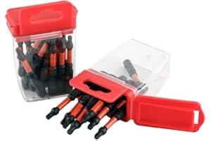 Startbuymore 15-Piece Torque Square Bit Set with Magnetic Tips Alloy Steel Hex Shank 1/4 Inch for Use with Next Generation Hi